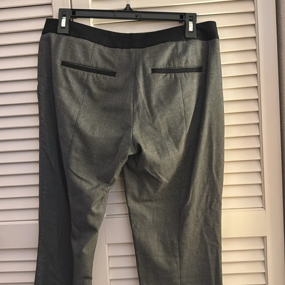 Express Editor Work Pants Y2K Straight Leg Tuxedo Combination EUC Size 4R - Picture 5 of 5